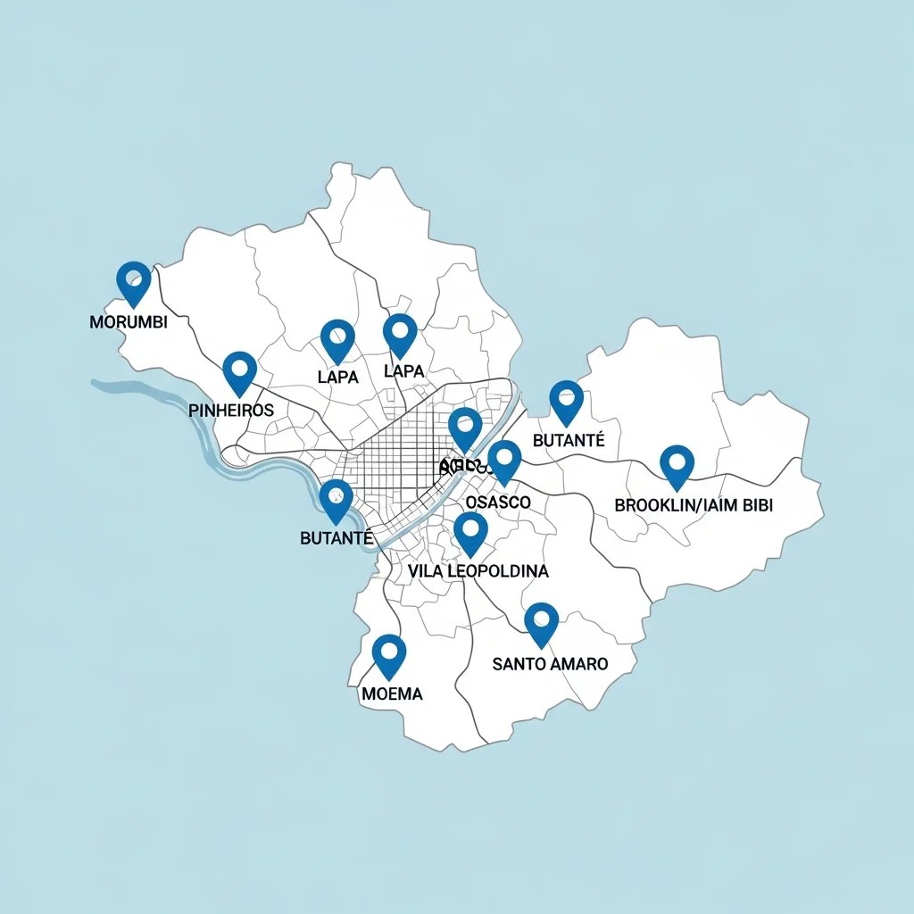 Mapa de cobertura caminhão pipa Joseph Águas São Paulo